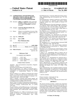 (12) United States Patent (10) Patent No.: US 6,809,079 B2 Southard Et Al