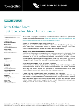 Luxury Goods