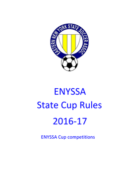 ENYSSA State Cup Rules 2016-17