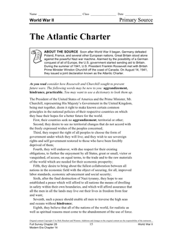 The Atlantic Charter