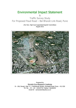 Environmental Impact Statement & Traffic Survey Study for Proposed Paud Road – Bal Bharati Link Road, Pune