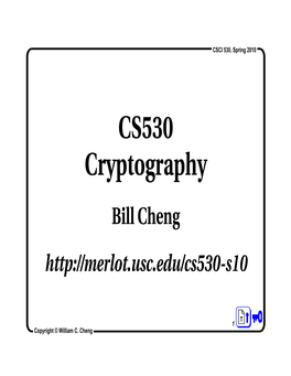 CS530 Cryptography