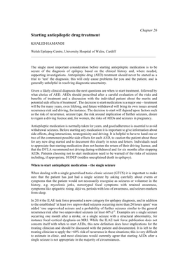 Chapter 26 Starting Antiepileptic Drug Treatment