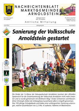 Sanierung Der Volksschule Arnoldstein Gestartet