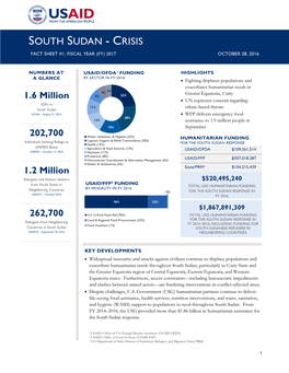 South Sudan Crisis Fact Sheet #1