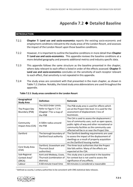 7.2 Detailed Baseline