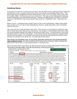 Handicap Races 1