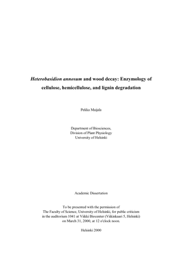 Enzymology of Cellulose, Hemicellulose, and Lignin Degradation