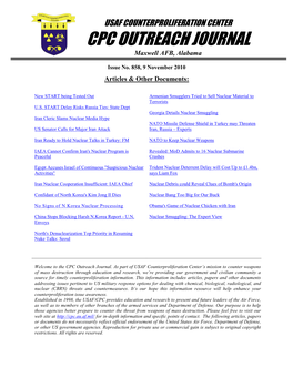 USAF Counterproliferation Center CPC Outreach Journal #858