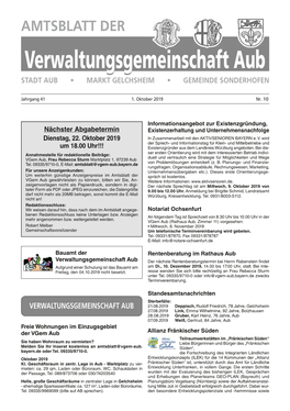 Amtsblatt Oktober 2019