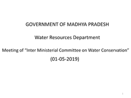 GOVERNMENT of MADHYA PRADESH Water Resources