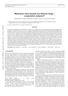 Arxiv:1511.01490V1 [Astro-Ph.GA] 4 Nov 2015