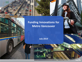 Financing Innovations: Metro Vancouver