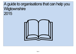 A Guide to Organisations That Can Help You Wigtownshire 2015 