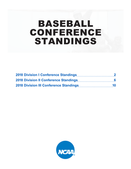 Baseball Conference Standings