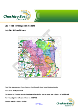 Including a Flood Investigation- Poynton 2019