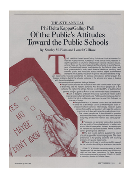 Phi Delta Kappa/Gallup Poll of the Public's Attitudes Toaward the Public Schools by Stanley M