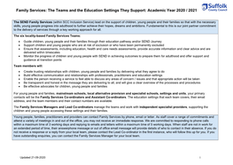 Family Services: the Teams and the Education Settings They Support: Academic Year 2020 / 2021