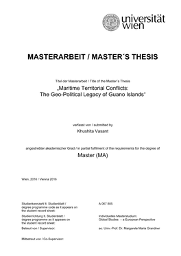 Masterarbeit / Master´S Thesis