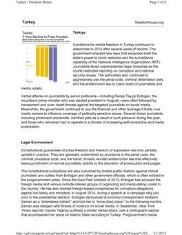 Turkey | Freedom House Page 1 of 8