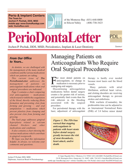 Managing Patients on Anticoagulants Who Require Oral Surgical