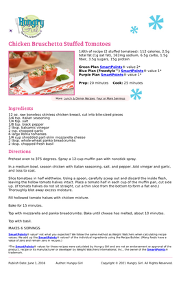 Chicken Bruschetta Stuffed Tomatoes Recipe