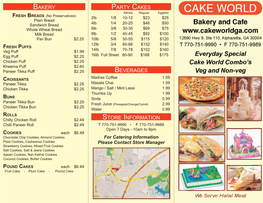 Cake World Handout Menu.Indd