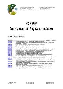 EPPO Reporting Service