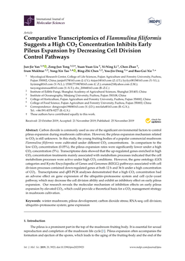 Comparative Transcriptomics of Flammulina Filiformis Suggests A