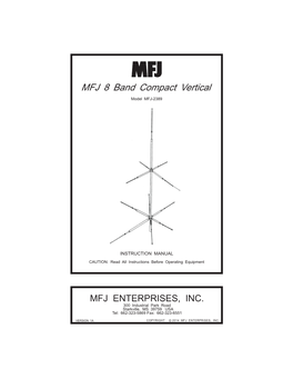 MFJ 8 Band Compact Vertical