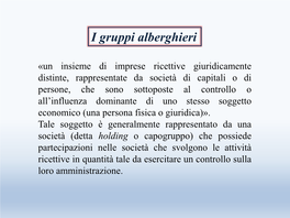 I Gruppi Alberghieri