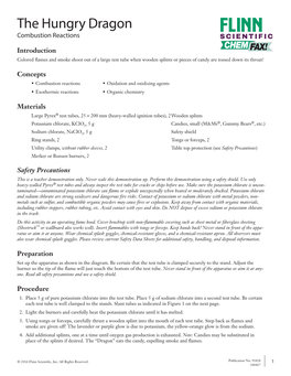 The Hungry Dragon Combustion Reactions SCIENTIFIC