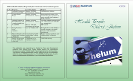 District Jhelum Health Profile