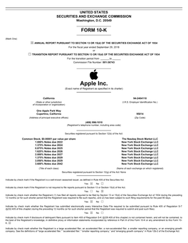 Apple Inc. (Exact Name of Registrant As Specified in Its Charter)