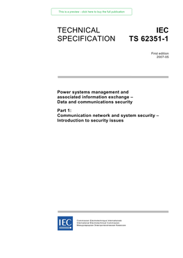 Technical Iec Specification Ts 62351-1