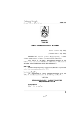 21 Conveyancing Amendment Act 1994