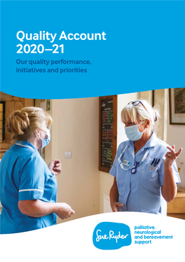 Sue Ryder Quality Account 2020-21