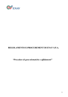 Regolamento Di E-Procurement