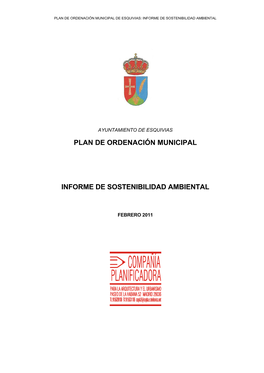 Plan De Ordenación Municipal Informe De Sostenibilidad