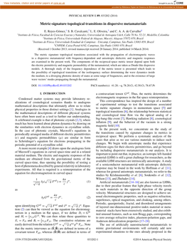 Metric-Signature Topological Transitions in Dispersive Metamaterials