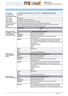 CTRI Trial Data