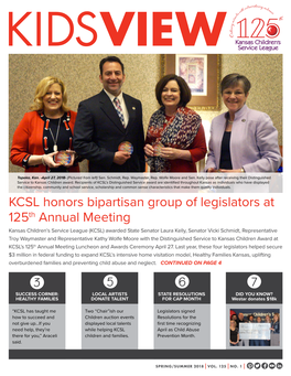 KCSL Honors Bipartisan Group of Legislators at 125Th Annual Meeting