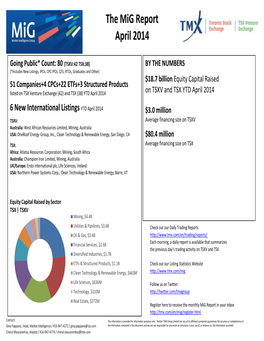 The Mig Report April 2014