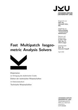 Metric Analysis Solvers April 2018