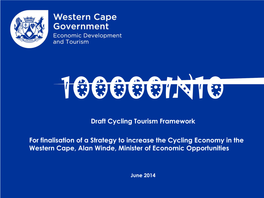 Western Cape Government Draft Cycle Tourism Framework