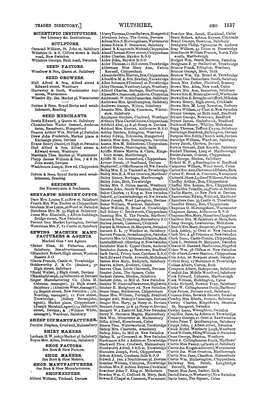 Wiltshire. Sho 1137 Scientific Institutions