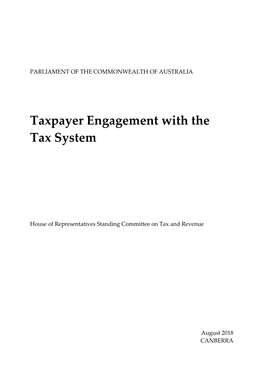 Taxpayer Engagement with the Tax System