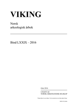 VIKING Norsk Arkeologisk Årbok