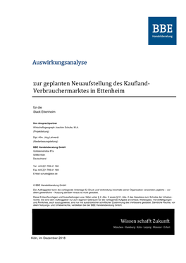 Auswirkungsanalyse Zur Geplanten Neuaufstellung Des Kaufland