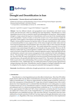 Drought and Desertification in Iran